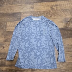 Huk Light Blue Camouflage Long Sleeve Shirt